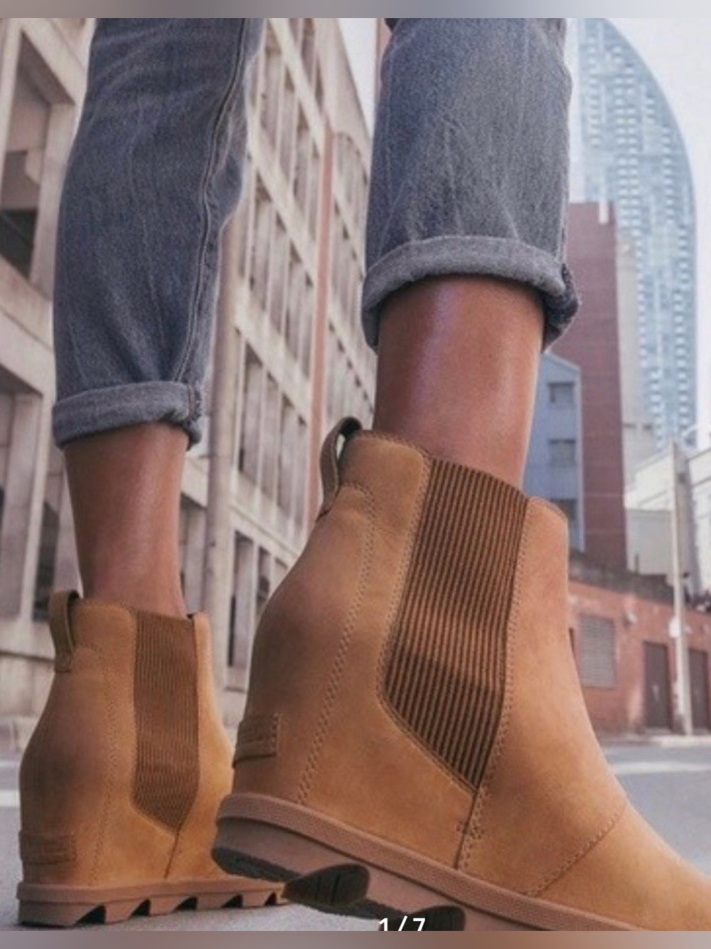 Sorel Joan Wedge Chelsea camel